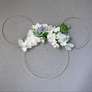 Flower Hanging Wreath Mouse Ears Decoration